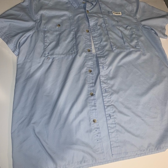 Magellan Men’s Button Down Shirt Blue - Picture 2 of 7